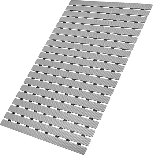 Non-Slip Bathtub Mat 27.5"x15.7" — TPE Strong Suction Cups, DIY Cutting, Quick Drain & Fast Dry, Mold Resistant Shower Mat for Tub and Bathroom