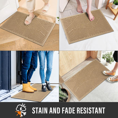 Non-Slip Absorbent Doormat 1'5" x 2'5" Rectangular — Durable Dust Trapping Entryway Rug, Quick-Dry & Easy to Clean, Ideal for Indoor/Outdoor Use