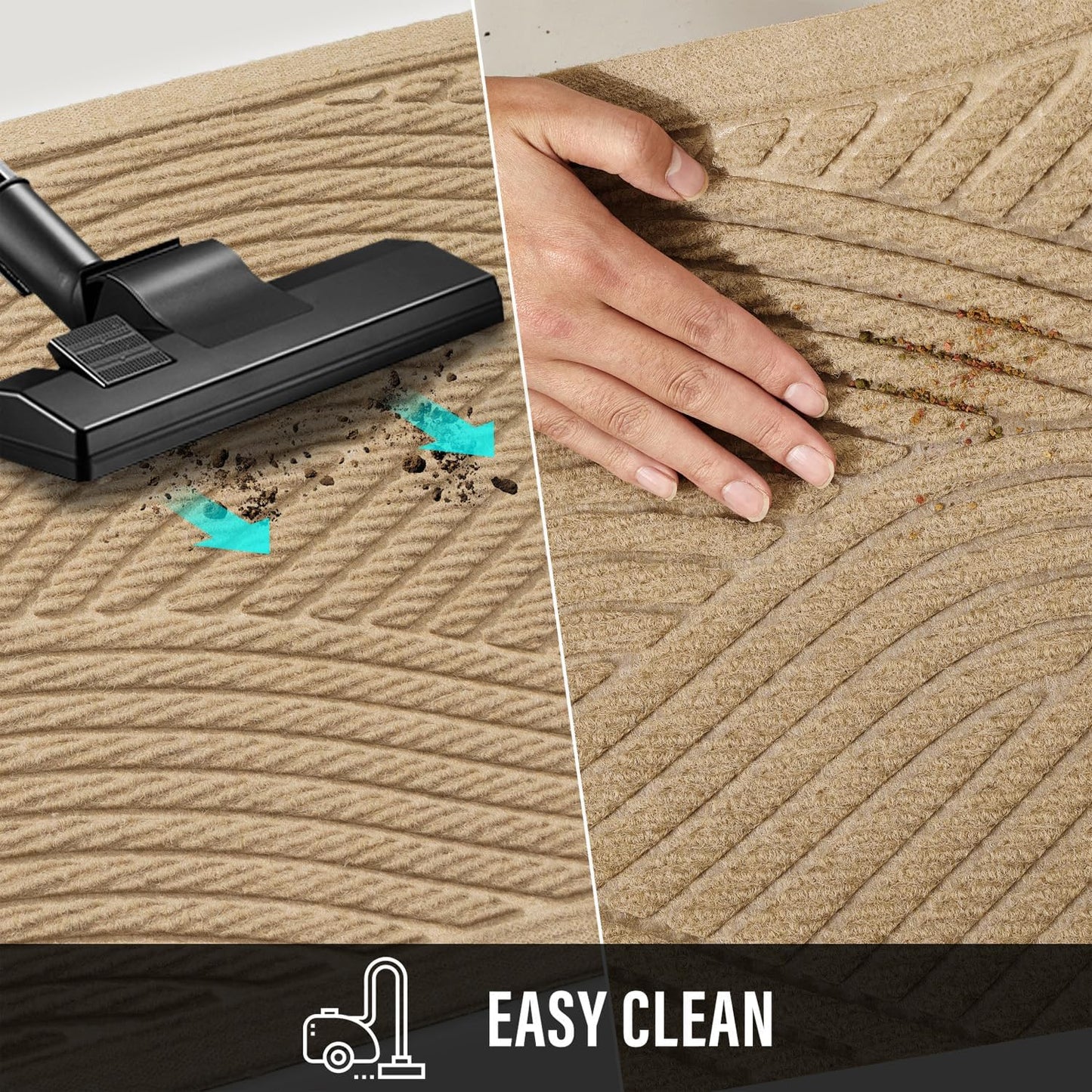 Non-Slip Absorbent Doormat 1'5" x 2'5" Rectangular — Durable Dust Trapping Entryway Rug, Quick-Dry & Easy to Clean, Ideal for Indoor/Outdoor Use