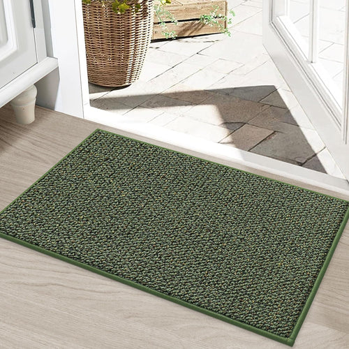 Green Non-Slip Absorbent Door Mat 50×80cm Durable Indoor Outdoor Entryway Rug