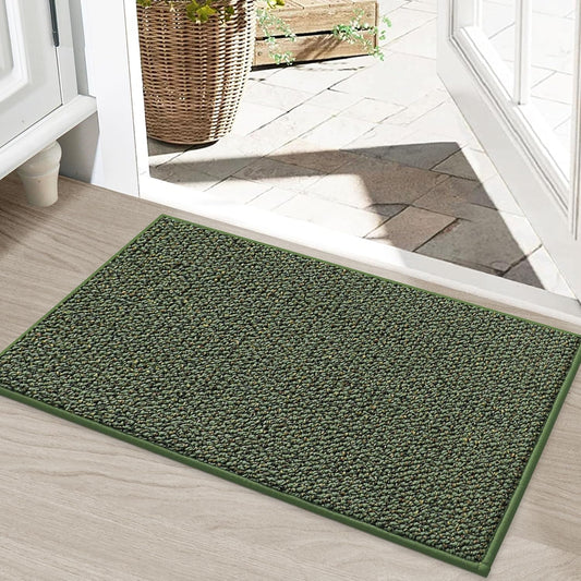 Green Non-Slip Absorbent Door Mat 50×80cm Durable Indoor Outdoor Entryway Rug